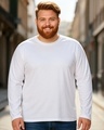 Shop Men's White Plus Size T-shirt-Front