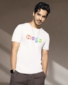 Shop Men's White Pop Hope Typography T-shirt-Front