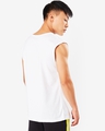 Shop Men's White Powered By Bananas Graphic Printed Oversized Vest-Full