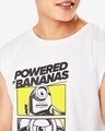 Shop Men's White Powered By Bananas Graphic Printed Oversized Vest