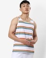 Shop Men's White Pride Multicolor Striped Vest-Design