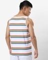 Shop Men's White Pride Multicolor Striped Vest-Full