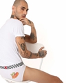 Shop Pack of 2 Men's White Printed Cotton Briefs