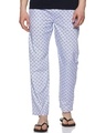 Shop Men's White Printed Cotton Pyjamas Single-Front