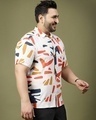 Shop Men's White All Over Printed Plus Size Shirt-Design