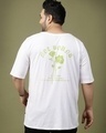 Shop Men's White Printed Plus Size T-shirt-Front