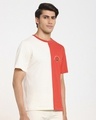 Shop Men's White Real Superheroes Oversized T-shirt-Full