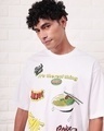 Shop Men's White Real Thing Coke Graphic Printed Oversized T-shirt