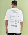 Shop Men's White Reciept Typography Super Loose Fit T-shirt-Design