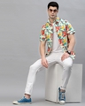 Shop Men's White & Red All Over Floral Printed Shirt