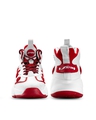 Shop Men's White & Red Color Block High-Top Sneakers
