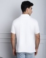 Shop Men's White & Red Striped Polo T-shirt-Full
