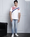 Shop Men's White & Red Striped Polo T-shirt