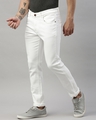 Shop Men's White Regular Fit Mid-Rise Jeans-Full
