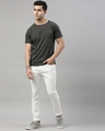 Shop Men's White Regular Fit Mid-Rise Jeans