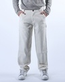 Shop Men's White Relaxed Fit Carpenter Jeans-Front