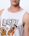 Shop Men's White Rock N Roll Graphic Printed Vest