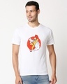 Shop Men's White Saitama Punch Printed T-shirt-Front