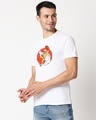 Shop Men's White Saitama Punch Printed T-shirt-Full