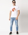 Shop Men's White Saitama Punch Printed T-shirt