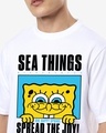 Shop Men's White Sea Things Graphic Printed Oversized T-shirt