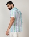 Shop Men's White & See Green Tie & Dye Shirt-Design