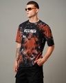 Shop Men's Black & Brown Seeker Graphic Printed Oversized T-shirt-Design