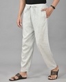 Shop Men's White Casual Pants-Front