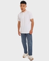 Shop Men's White Short Collar Tipping Polo T-shirt-Full