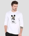 Shop Men's White Sketchy Mickey Waterbase (DL) Graphic Printed T-shirt-Front