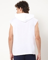 Shop Men's White Sleeveless Oversized Hoodie Vest