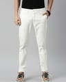 Shop Men's White Slim Fit Chinos-Front