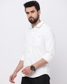 Shop Men's White Slim Fit Corduroy Shirt-Design