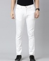 Shop Men's White Slim Fit Jeans-Front