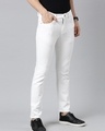 Shop Men's White Slim Fit Jeans-Design