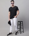 Shop Men's White Slim Fit Jogger Jeans-Full