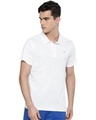 Shop Men's White Slim Fit Polo T-shirt-Front