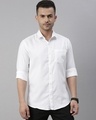 Shop Men's White Slim Fit Shirt-Front