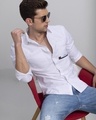 Shop Men's White Slim Fit Shirt-Design