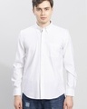 Shop Men's White Slim Fit Shirt-Front