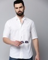 Shop Men's White Slim Fit Shirt-Front