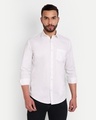 Shop Men's White Slim Fit Shirt-Front