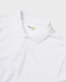 Shop Men's White Solid Polo T-shirt-Full