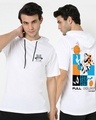 Shop Men's White Space Jam Hoodie T-shirt-Front