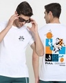 Shop Men's White Space Jam T-shirt-Front