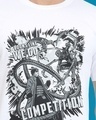 Shop Men's White Spider Man Fighting Graphic Printed T-shirt