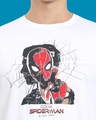 Shop Men's White Spider Man Graphic Printed T-shirt