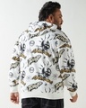 Shop Men's White Spider Man All Over Printed Oversized Plus Size Hoodies-Design