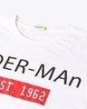 Shop Men's White Spider Man Typography T-shirt