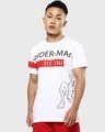 Shop Men's White Spider Man Typography T-shirt-Front